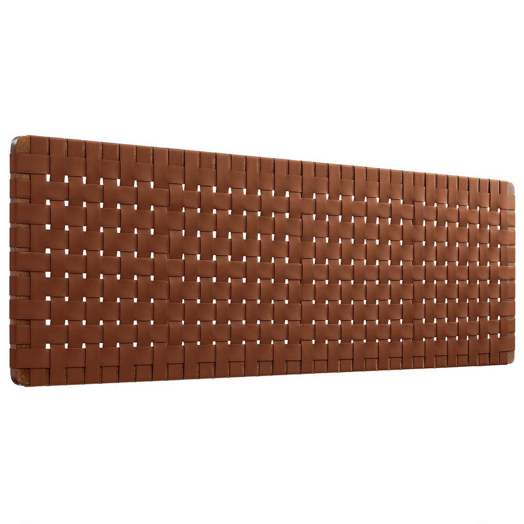 Modway Sparta Wall-Mount Vegan Leather Weave Headboard FredCo