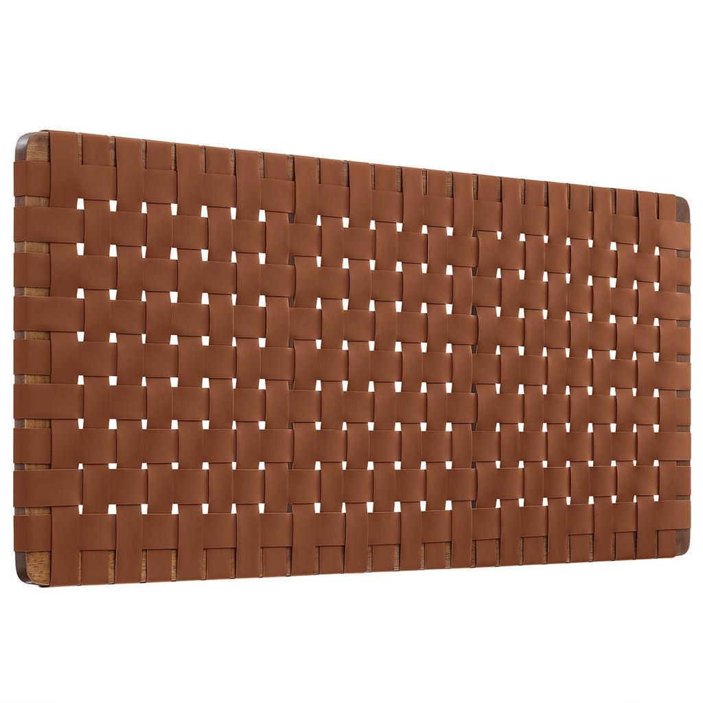 Modway Sparta Wall-Mount Vegan Leather Weave Headboard FredCo