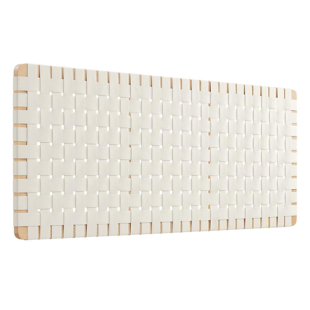 Modway Sparta Wall-Mount Vegan Leather Weave Headboard FredCo
