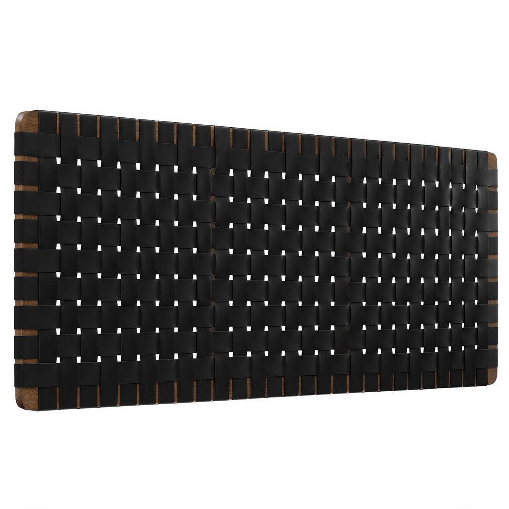 Modway Sparta Wall-Mount Vegan Leather Weave Headboard FredCo