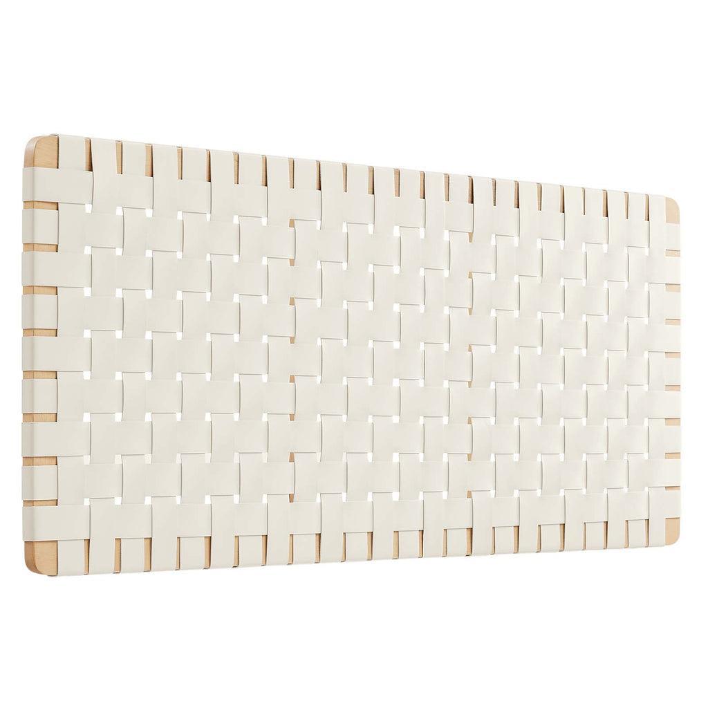 Modway Sparta Wall-Mount Vegan Leather Weave Headboard FredCo
