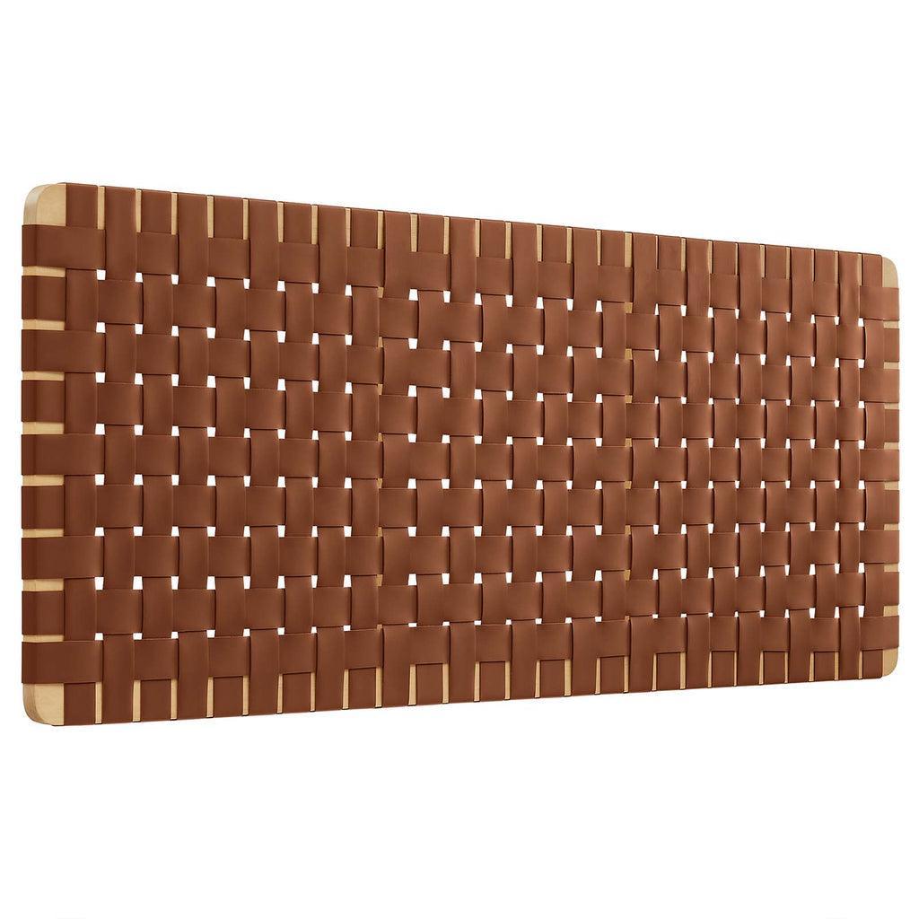 Modway Sparta Wall-Mount Vegan Leather Weave Headboard FredCo