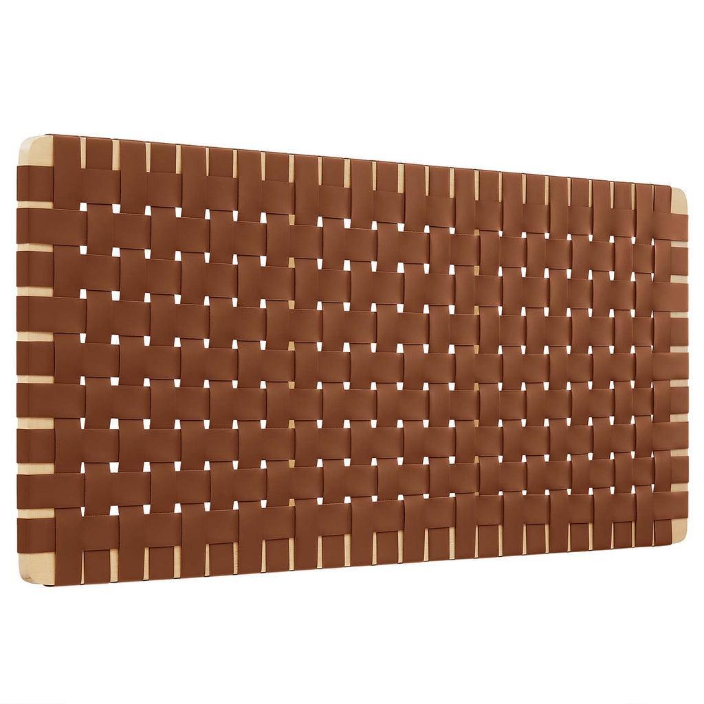 Modway Sparta Wall-Mount Vegan Leather Weave Headboard FredCo