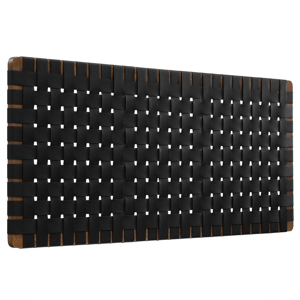 Modway Sparta Wall-Mount Vegan Leather Weave Headboard FredCo