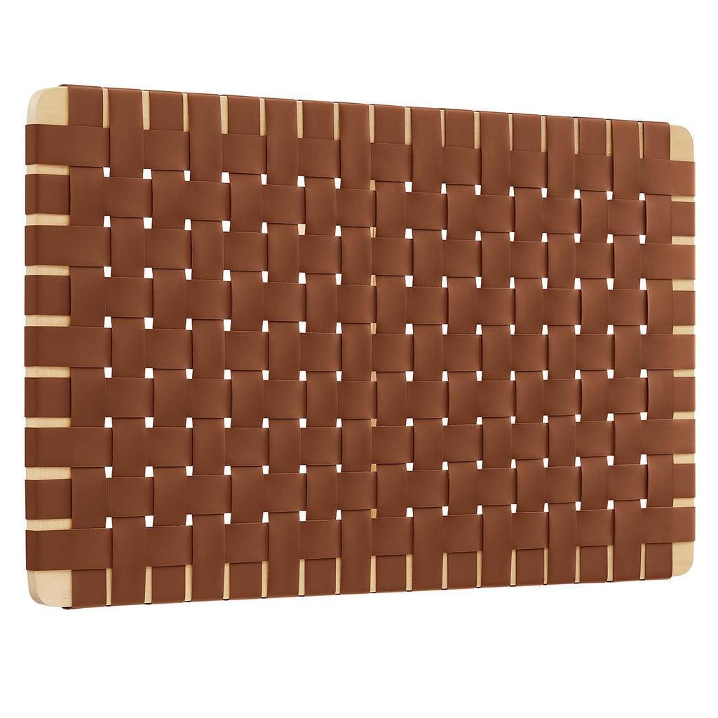 Modway Sparta Wall-Mount Vegan Leather Weave Headboard FredCo