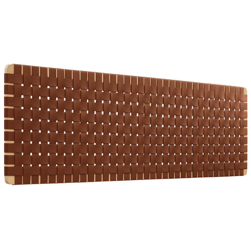 Modway Sparta Wall-Mount Vegan Leather Weave Headboard FredCo