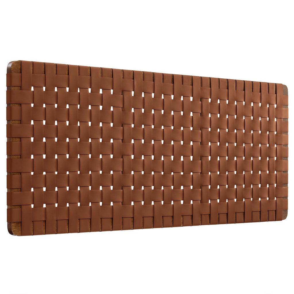 Modway Sparta Wall-Mount Vegan Leather Weave Headboard FredCo