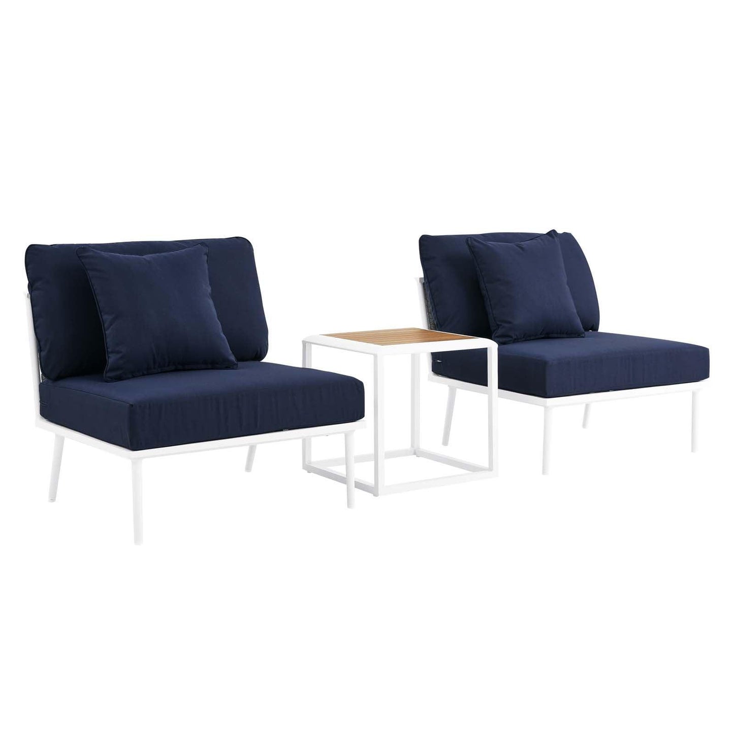 Modway Stance 3 Piece Outdoor Patio Aluminum Set FredCo