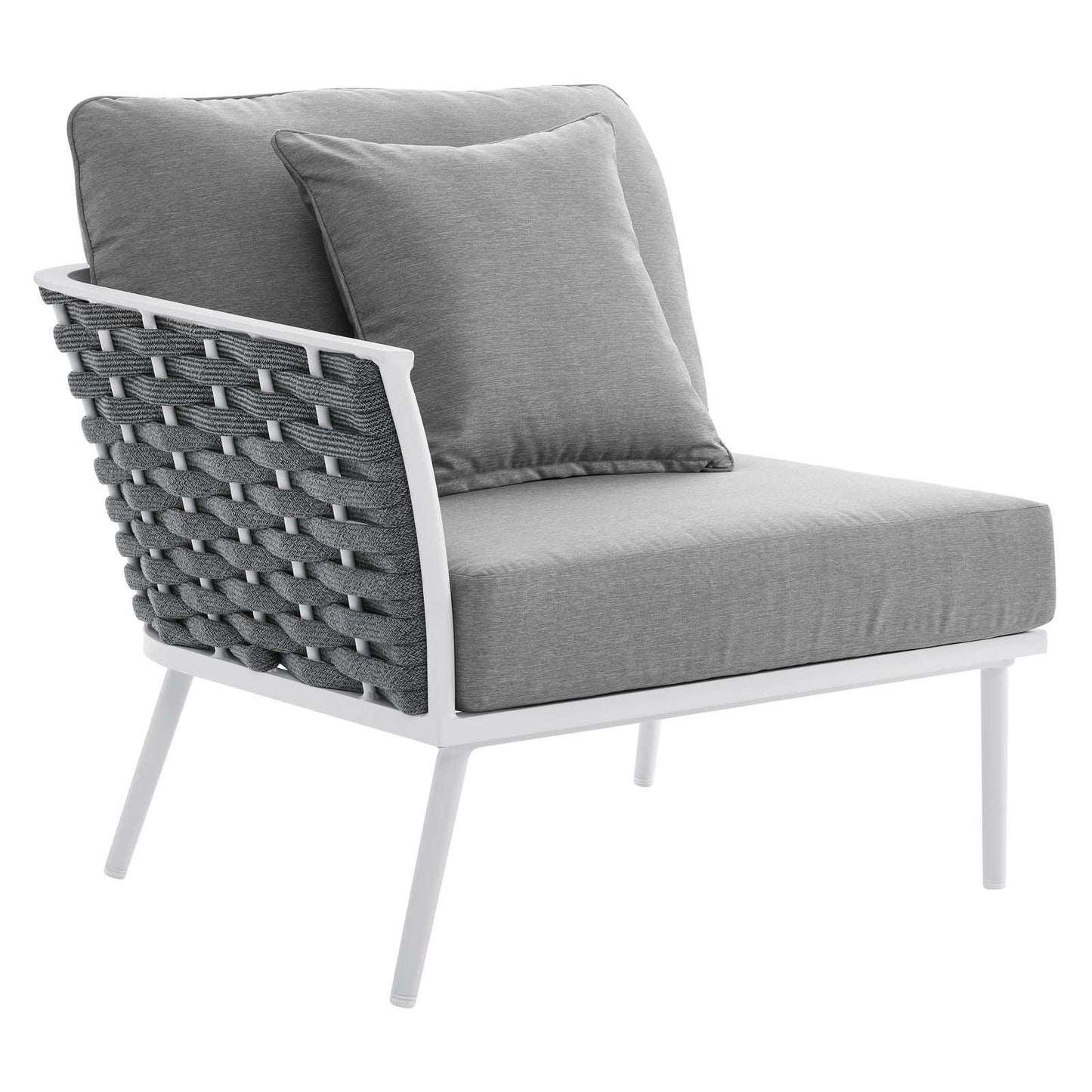 Modway Stance 8 Piece Outdoor Patio Aluminum Sectional Sofa Set FredCo