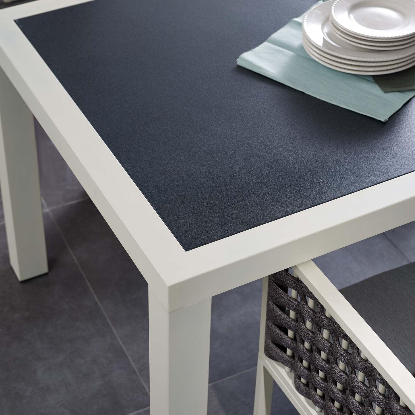 Modway Stance 90.5" Outdoor Patio Aluminum Dining Table FredCo