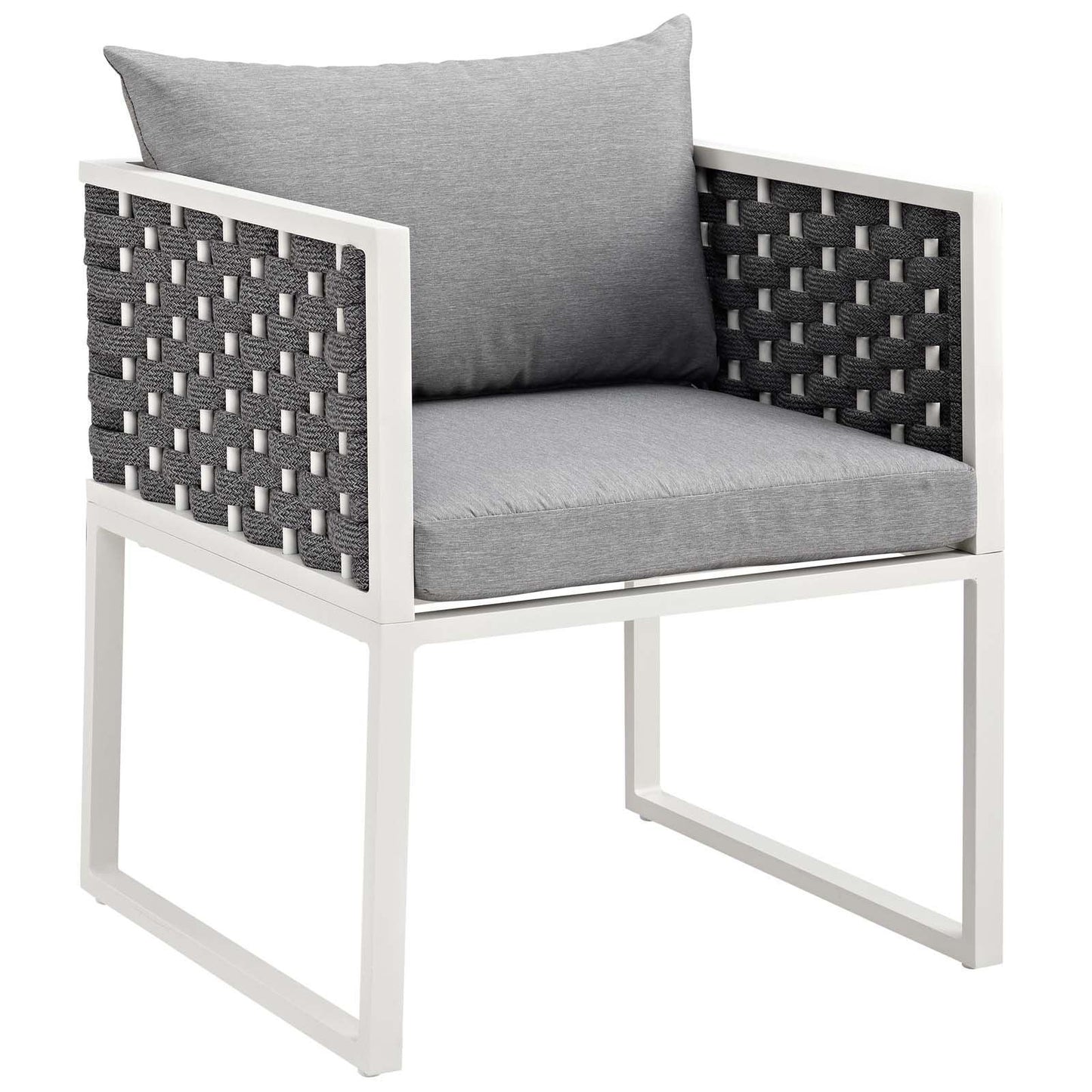 Modway Stance Dining Armchair Outdoor Patio Aluminum Set of 2 FredCo