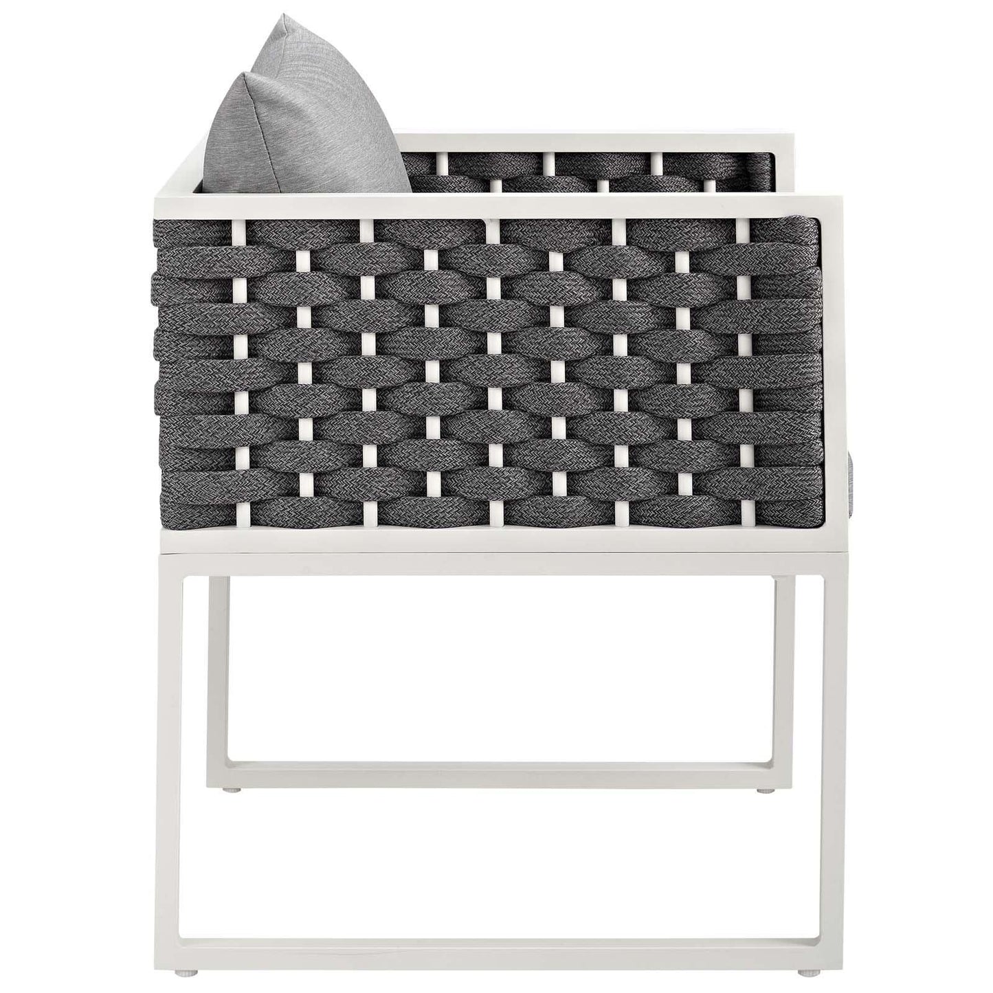 Modway Stance Dining Armchair Outdoor Patio Aluminum Set of 2 FredCo