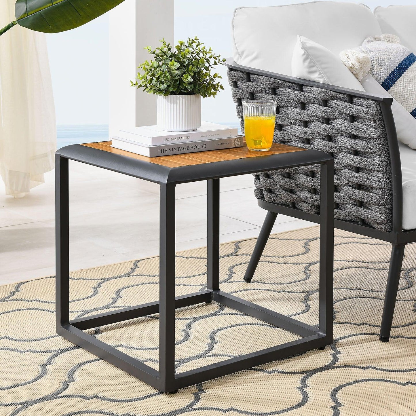 Modway Stance Outdoor Patio Aluminum Side Table FredCo