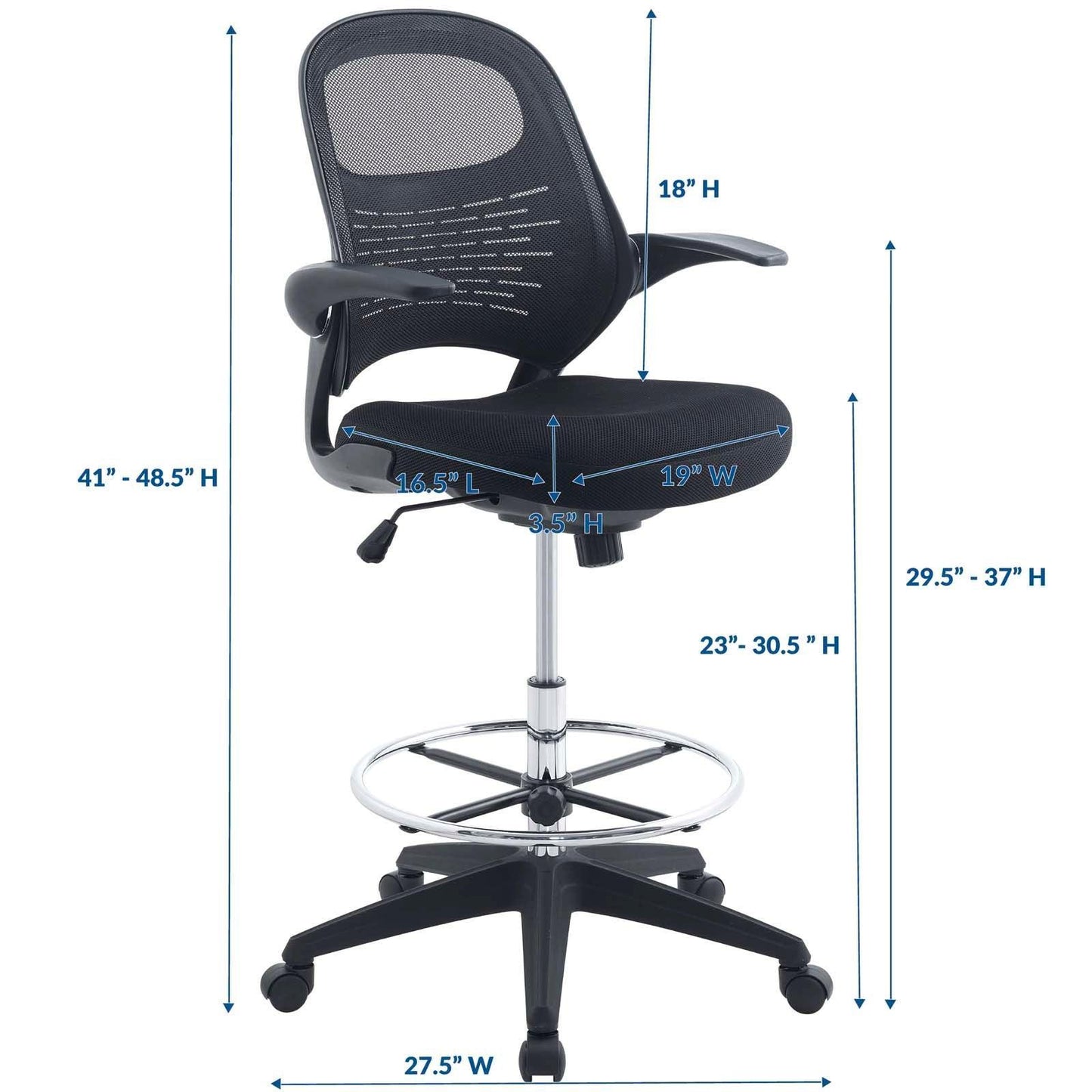 Modway Stealth Drafting Chair FredCo