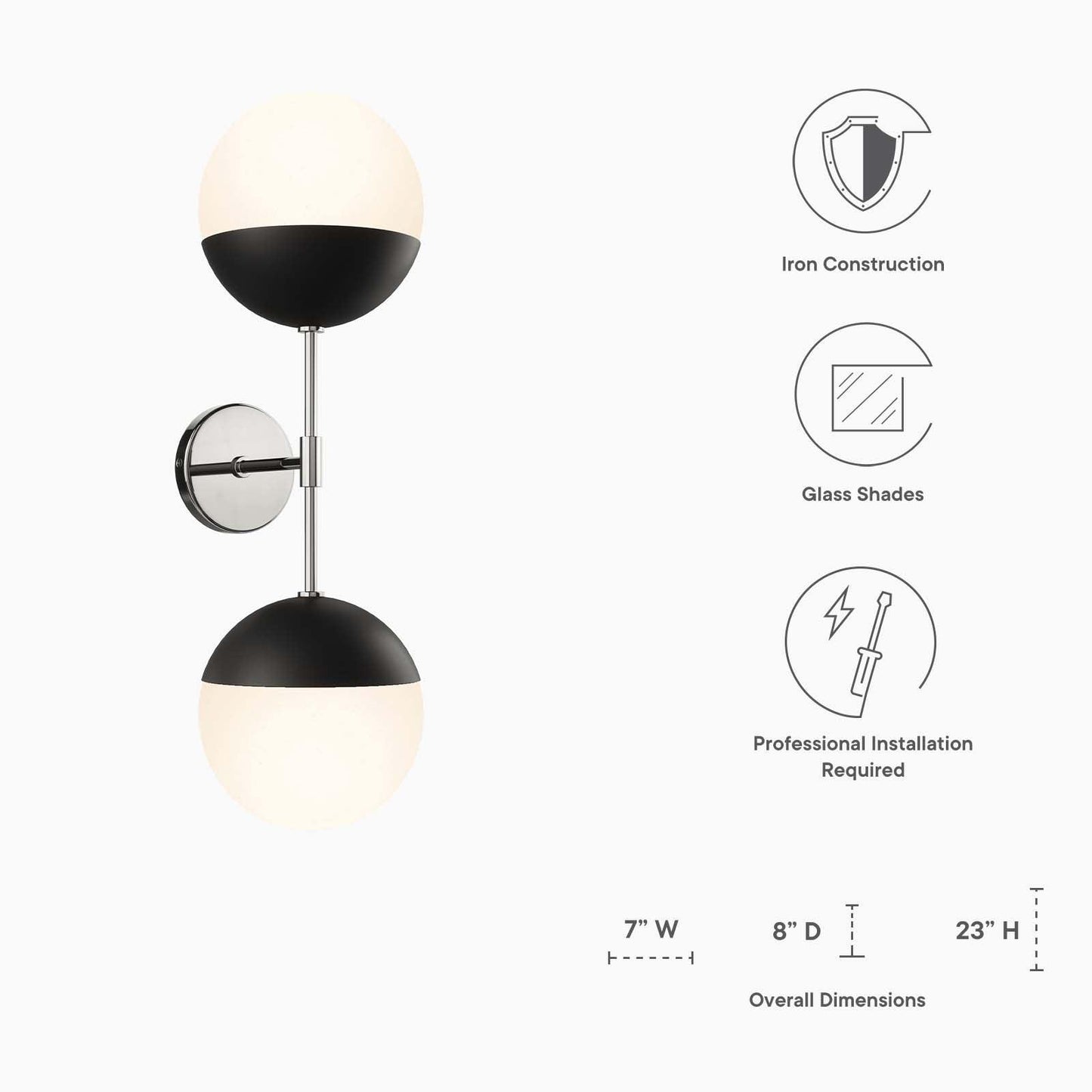 Modway Stellar 2-Light Wall Sconce FredCo