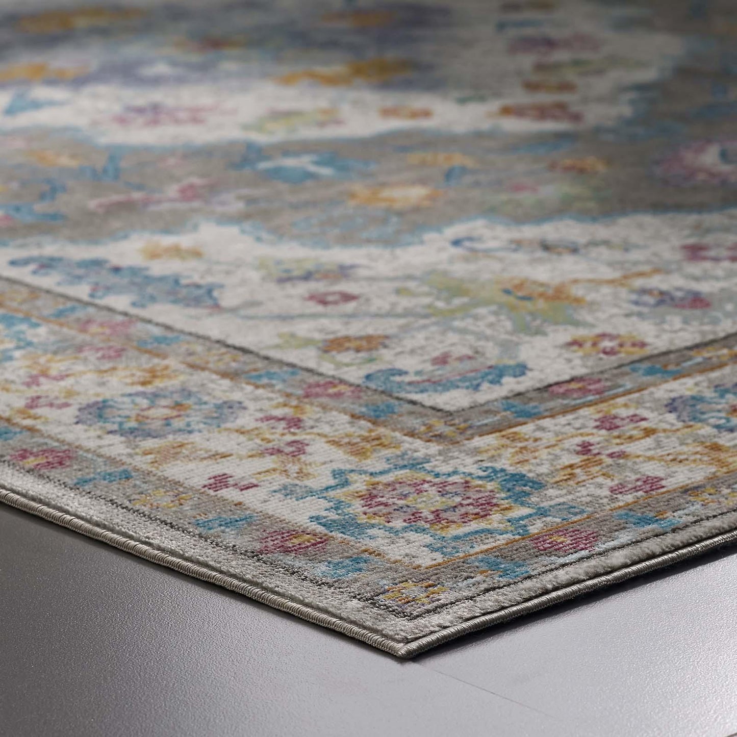 Modway Success Anisah Distressed Floral Persian Medallion Area Rug FredCo