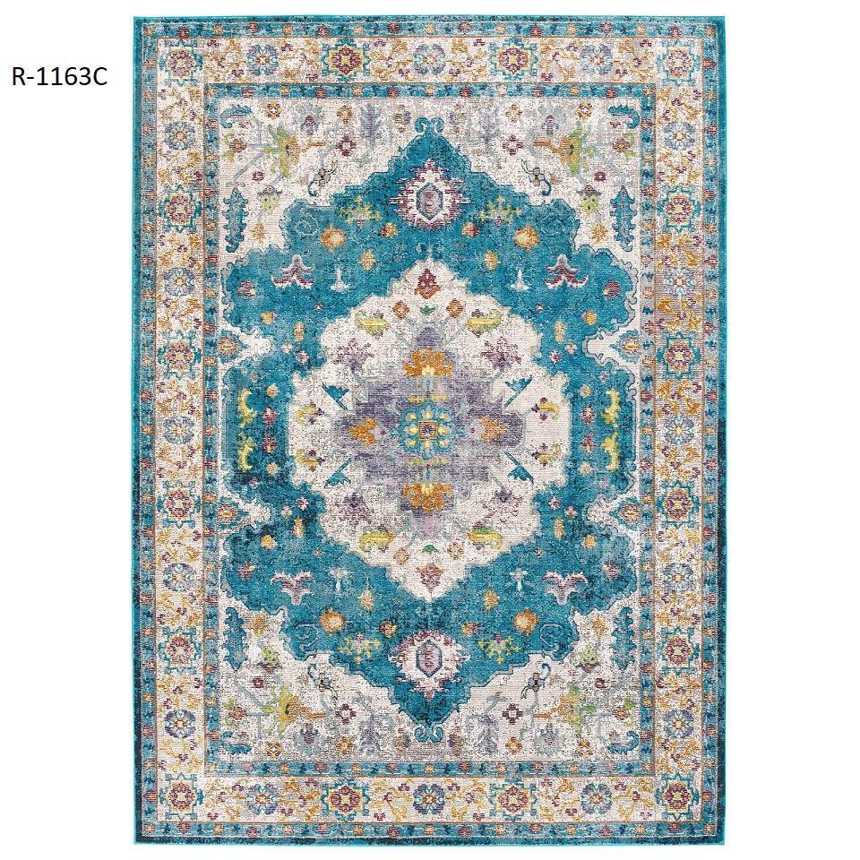 Modway Success Anisah Distressed Floral Persian Medallion Area Rug FredCo