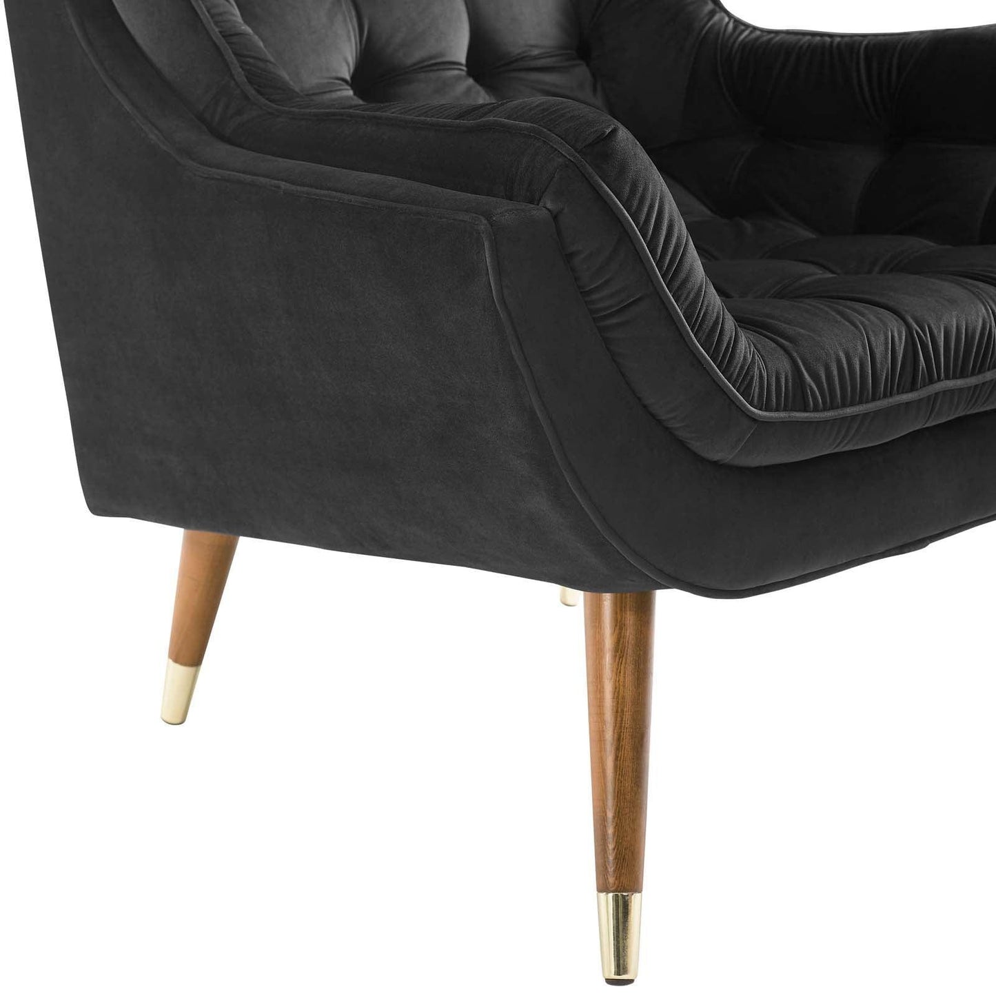 Modway Suggest Button Tufted Performance Velvet Lounge Chair FredCo