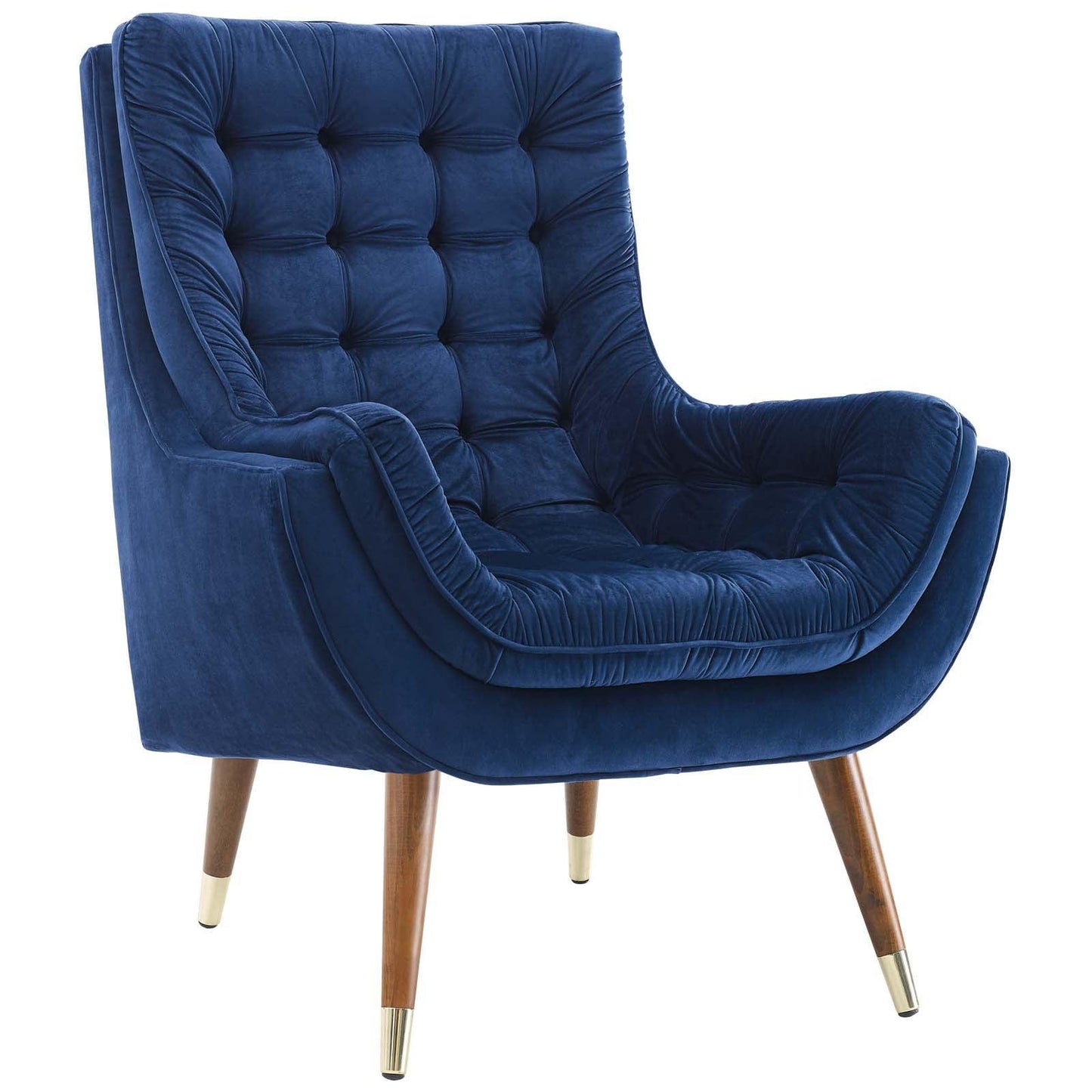 Modway Suggest Button Tufted Performance Velvet Lounge Chair FredCo