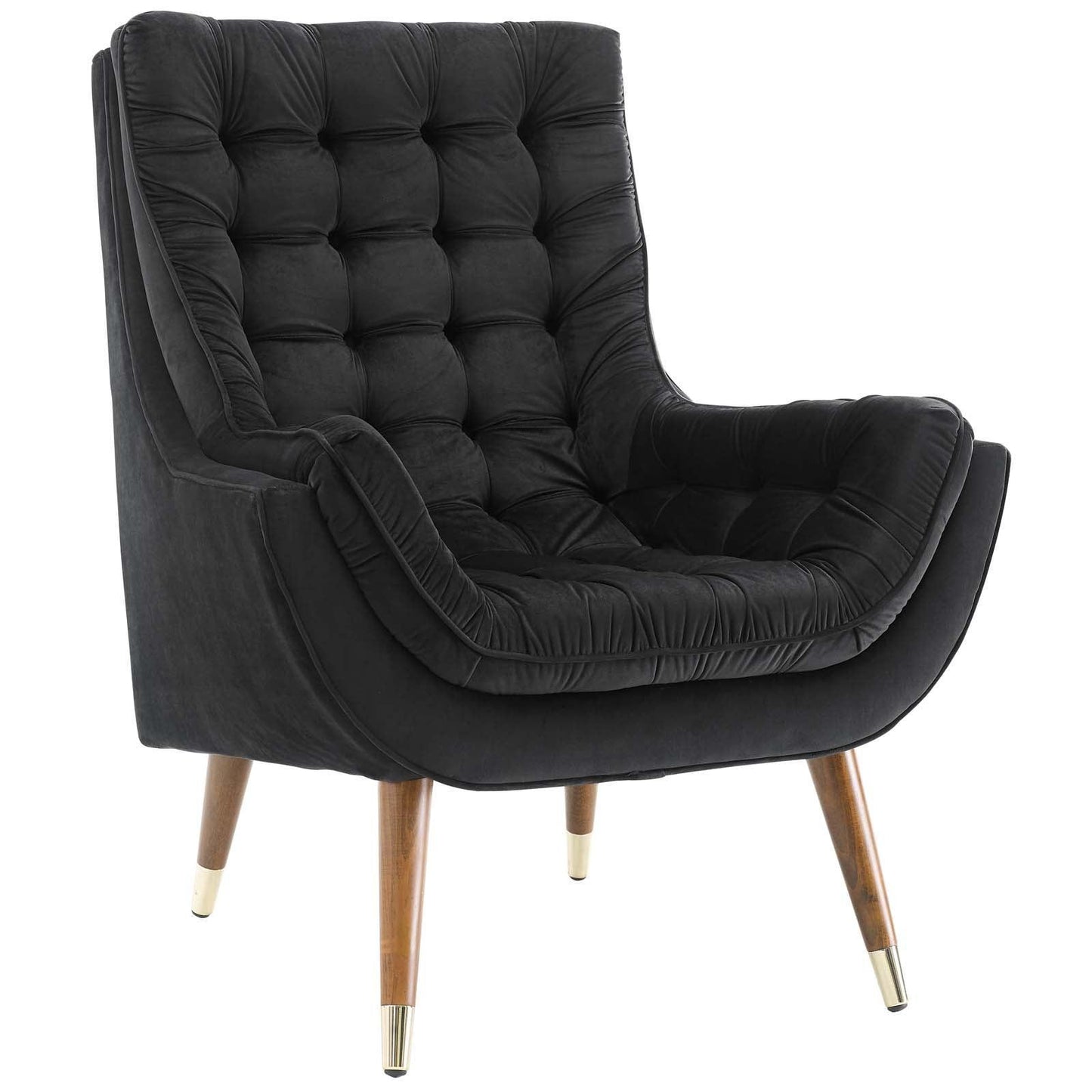 Modway Suggest Button Tufted Performance Velvet Lounge Chair FredCo
