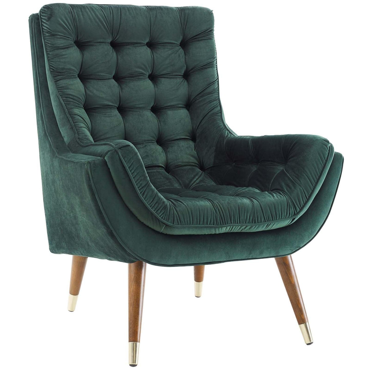 Modway Suggest Button Tufted Performance Velvet Lounge Chair FredCo