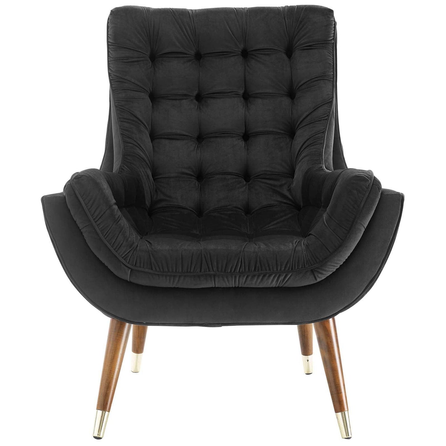 Modway Suggest Button Tufted Performance Velvet Lounge Chair FredCo