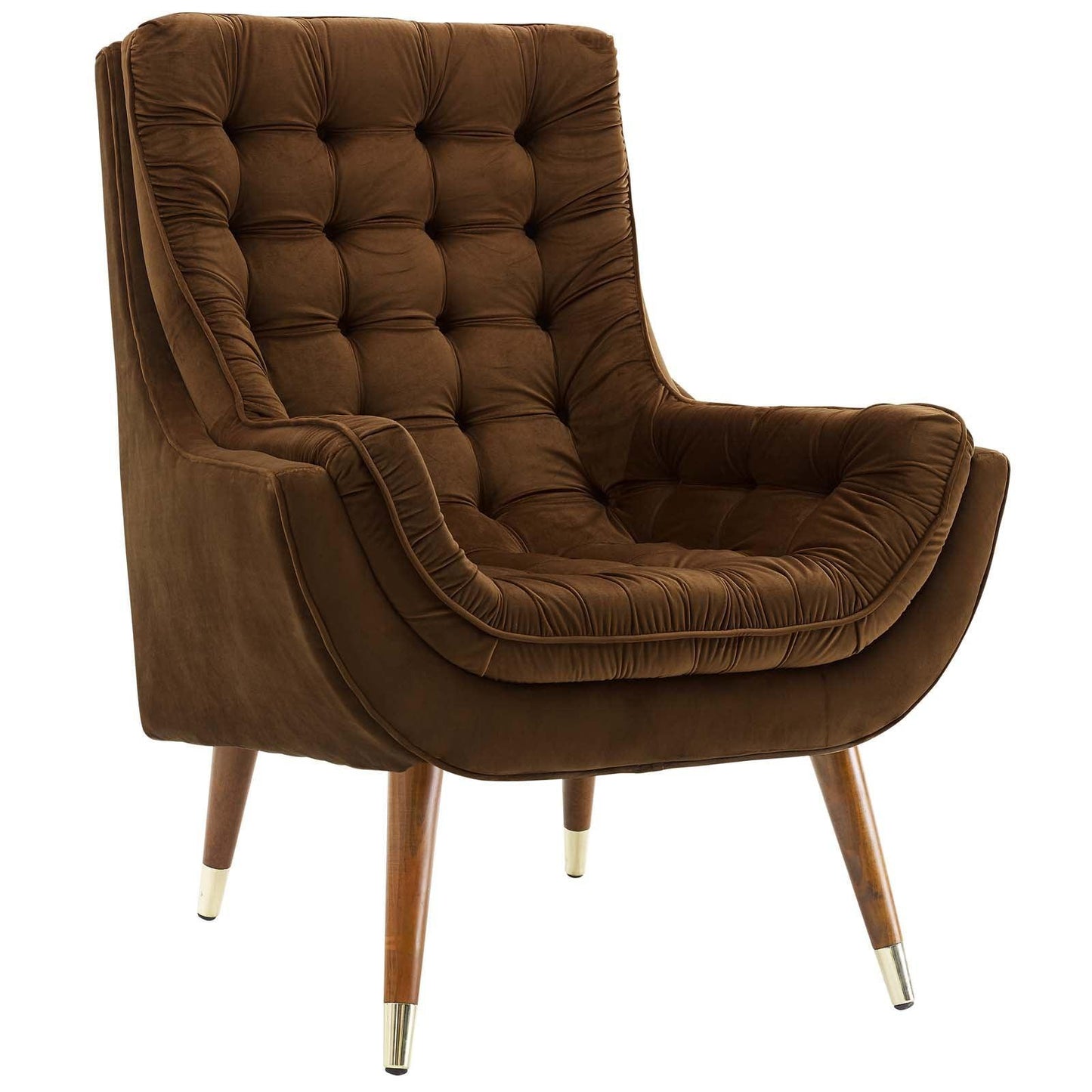 Modway Suggest Button Tufted Performance Velvet Lounge Chair FredCo
