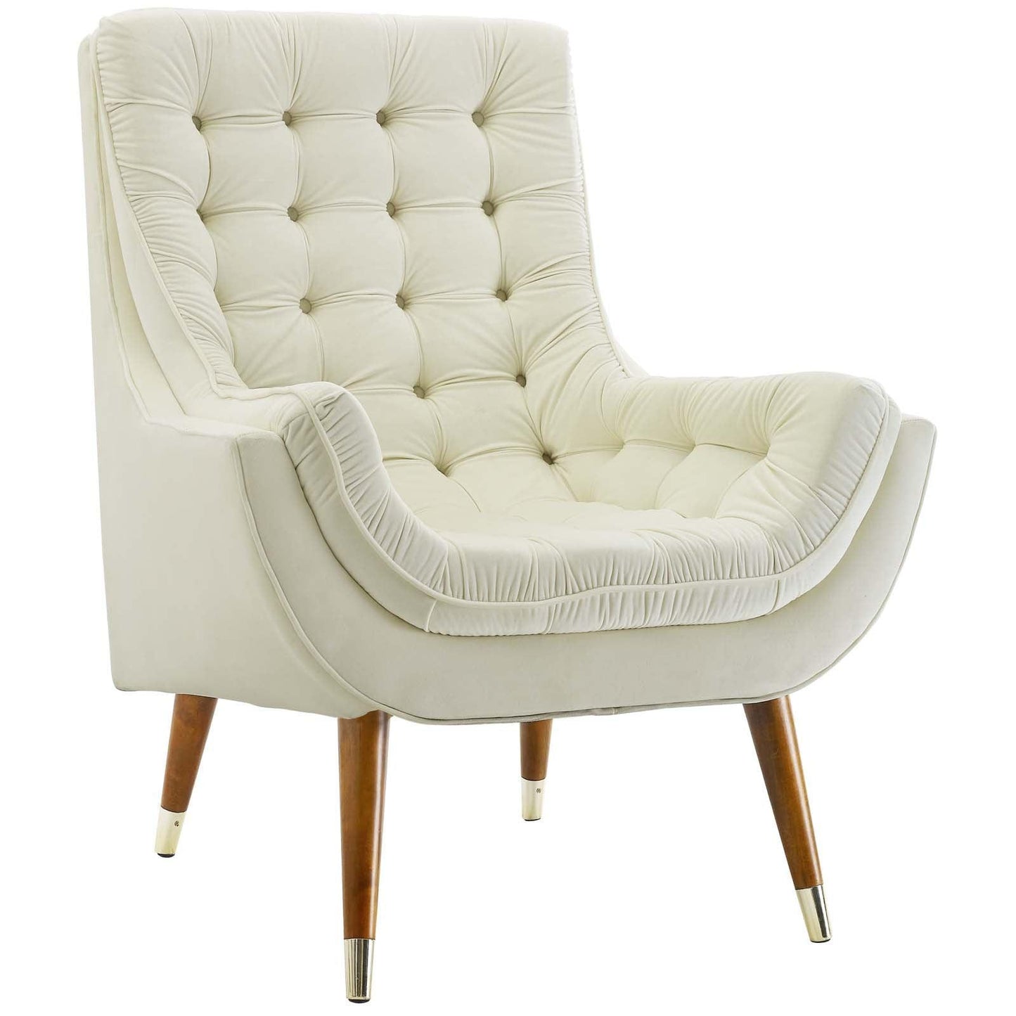 Modway Suggest Button Tufted Performance Velvet Lounge Chair FredCo