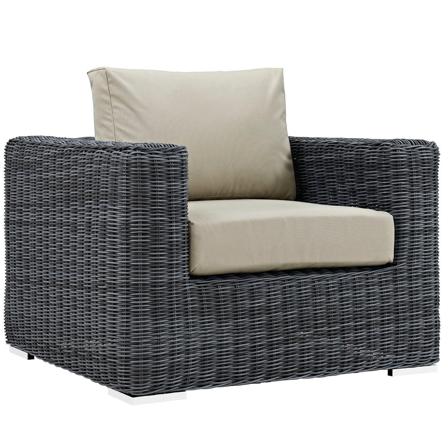 Modway Summon 7 Piece Outdoor Patio Sunbrella® Sectional Set FredCo