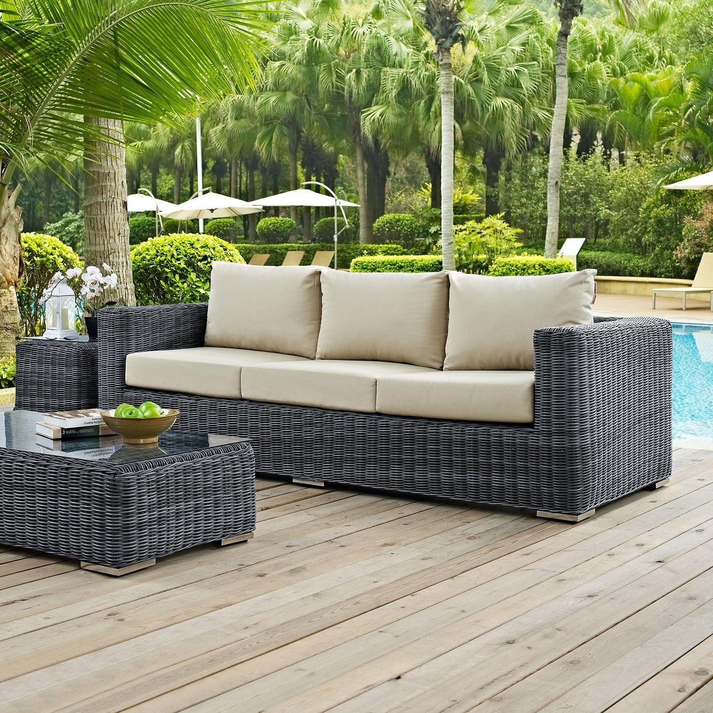 Modway Summon Outdoor Patio Sunbrella® Sofa FredCo