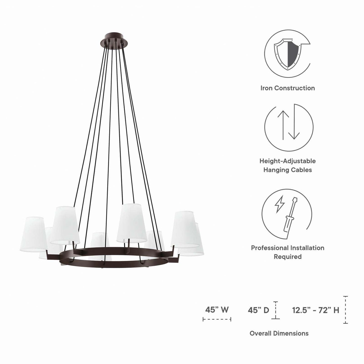 Modway Surround 8-Light Chandelier FredCo