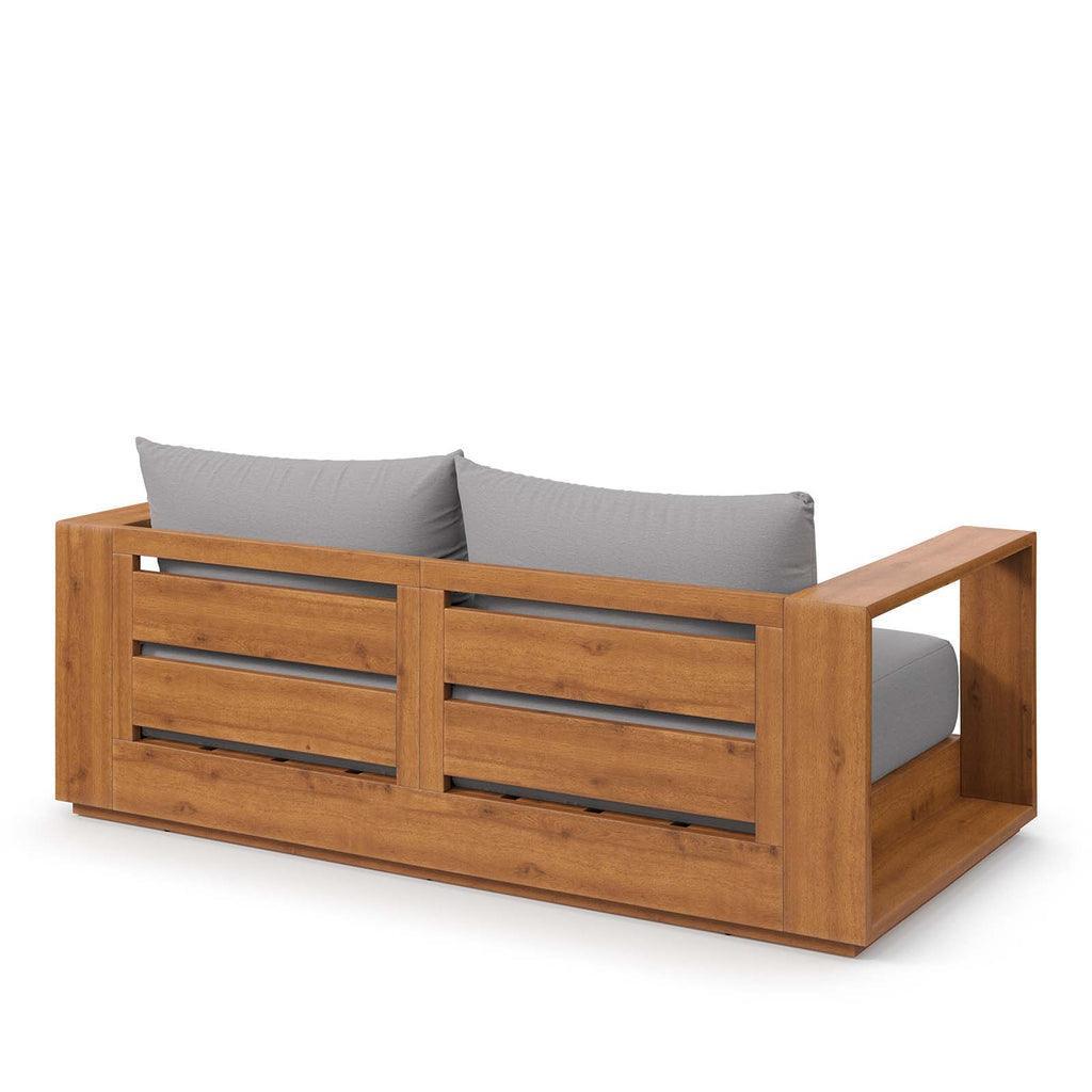Modway Tahoe Acacia Wood Outdoor Patio Acacia Wood Loveseat FredCo