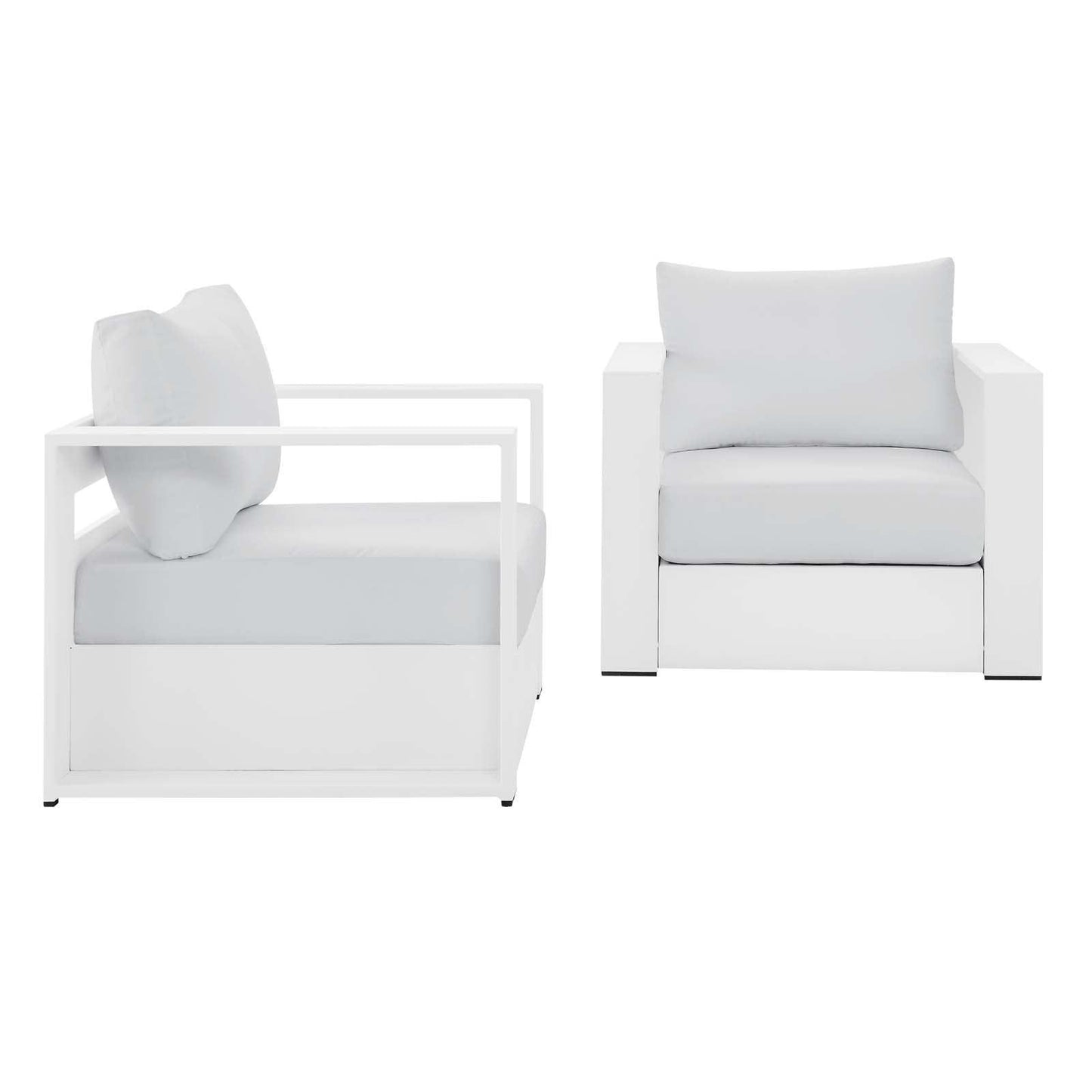 Modway Tahoe Outdoor Patio Powder-Coated Aluminum 2-Piece Armchair Set FredCo