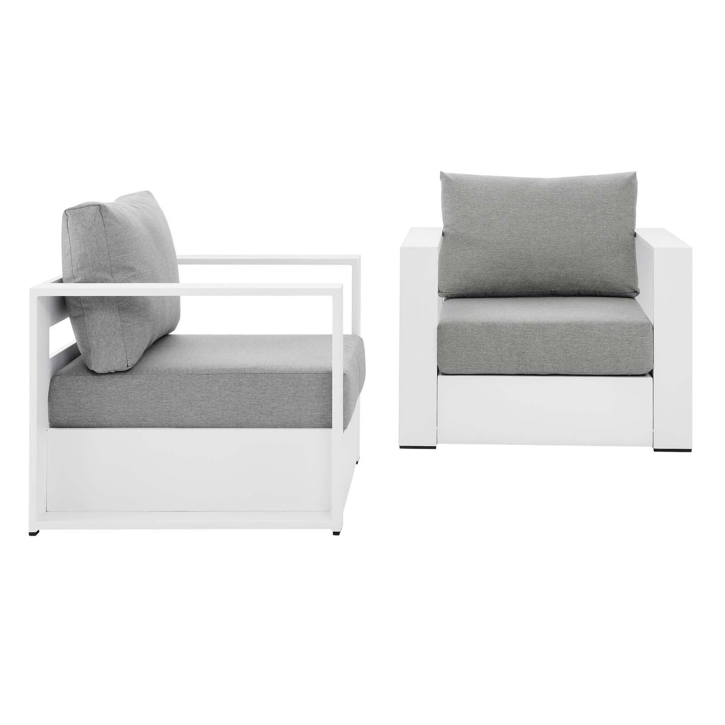 Modway Tahoe Outdoor Patio Powder-Coated Aluminum 2-Piece Armchair Set FredCo