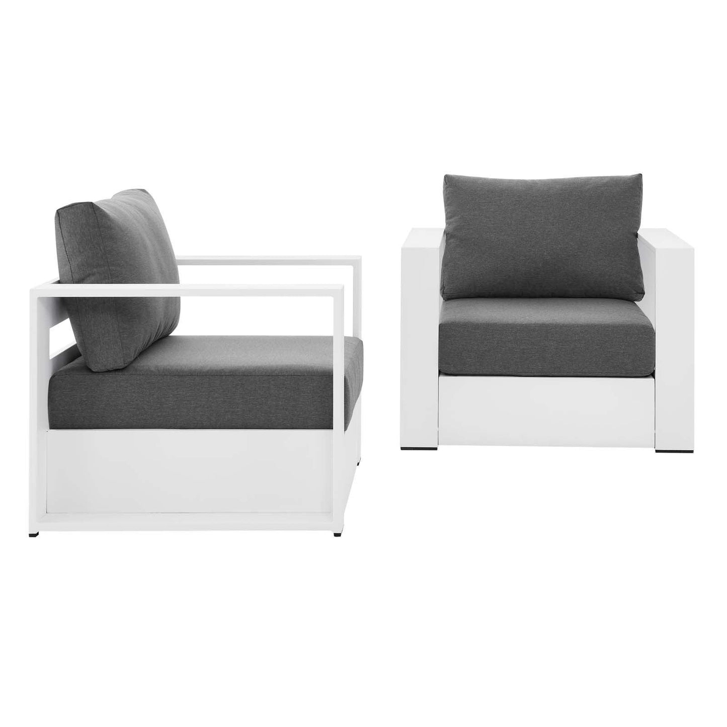 Modway Tahoe Outdoor Patio Powder-Coated Aluminum 2-Piece Armchair Set FredCo