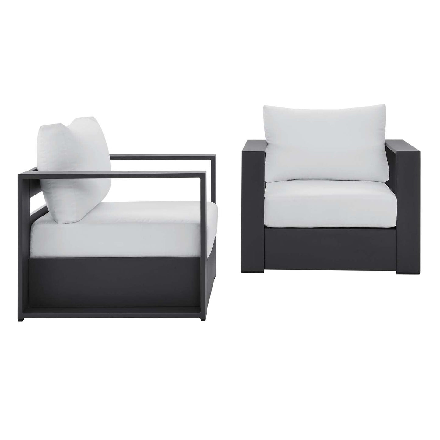 Modway Tahoe Outdoor Patio Powder-Coated Aluminum 2-Piece Armchair Set FredCo