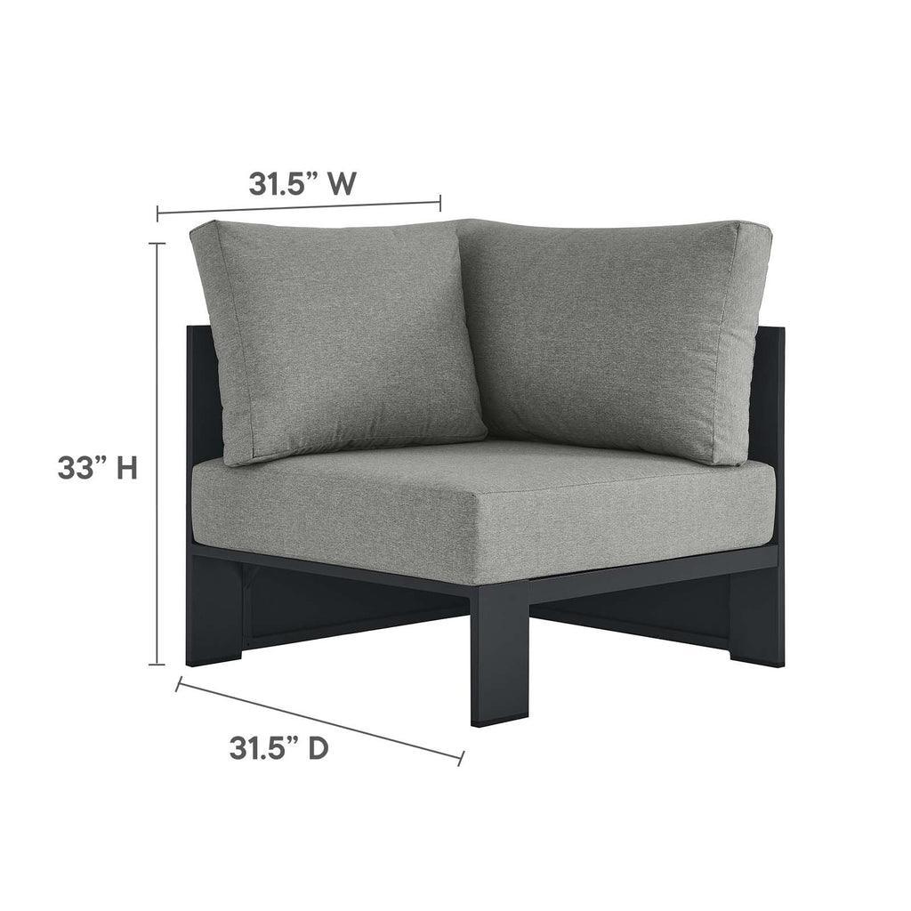 Modway Tahoe Outdoor Patio Powder-Coated Aluminum 3-Piece Sectional Sofa Set FredCo