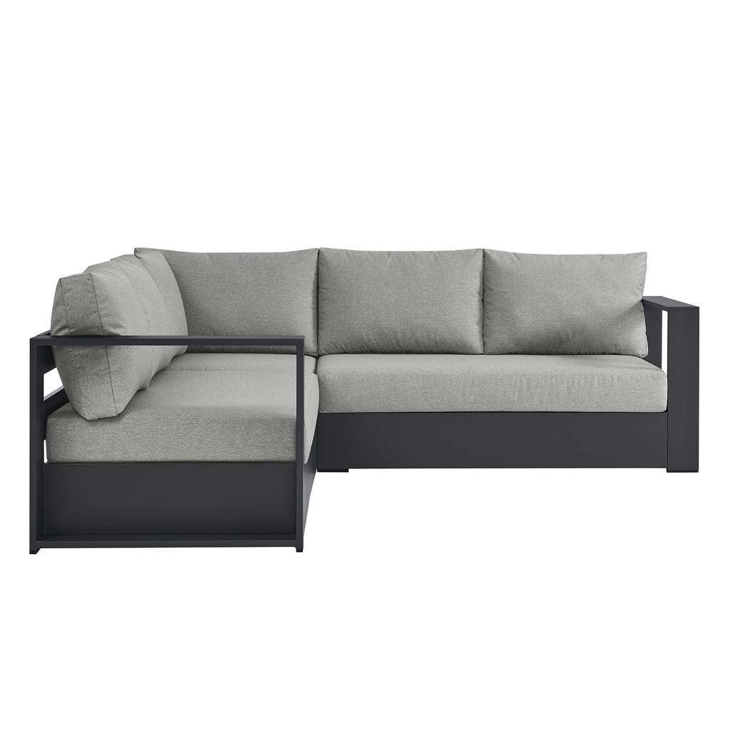 Modway Tahoe Outdoor Patio Powder-Coated Aluminum 3-Piece Sectional Sofa Set FredCo