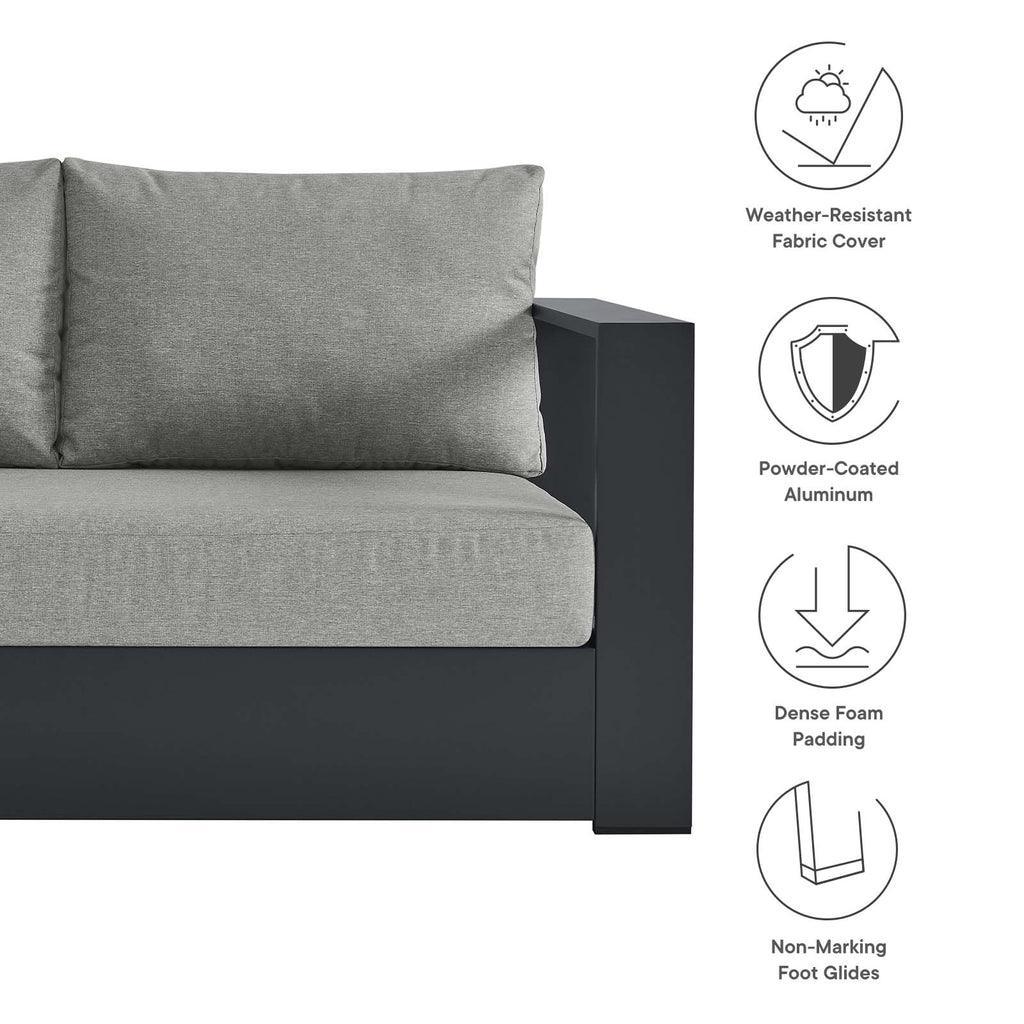 Modway Tahoe Outdoor Patio Powder-Coated Aluminum 3-Piece Sectional Sofa Set FredCo