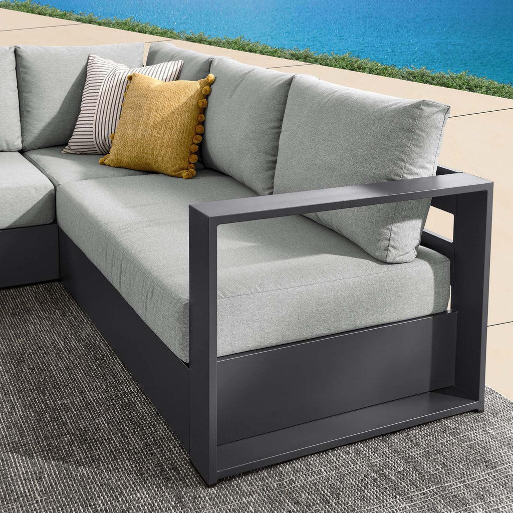 Modway Tahoe Outdoor Patio Powder-Coated Aluminum 3-Piece Sectional Sofa Set FredCo
