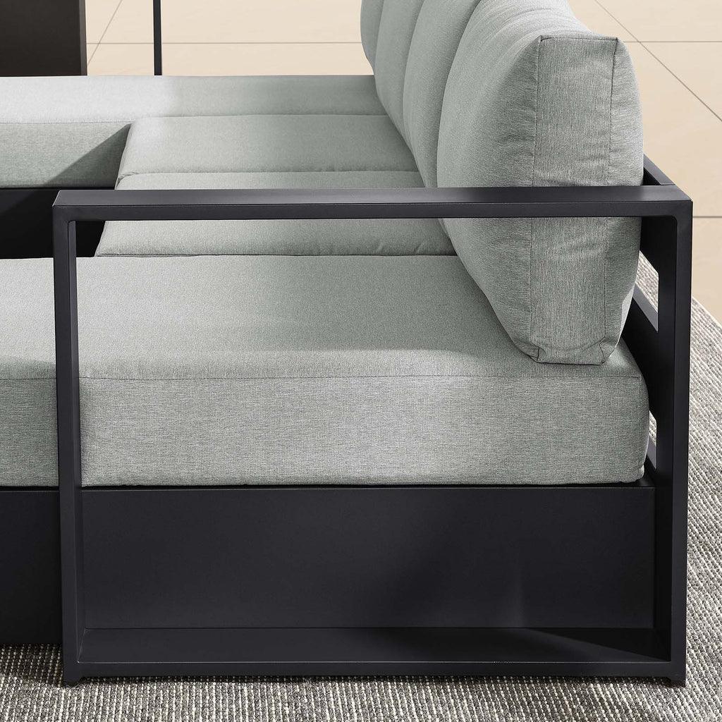 Modway Tahoe Outdoor Patio Powder-Coated Aluminum 4-Piece Sectional Sofa Set FredCo
