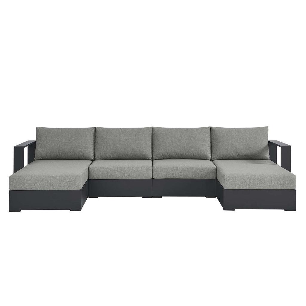 Modway Tahoe Outdoor Patio Powder-Coated Aluminum 4-Piece Sectional Sofa Set FredCo
