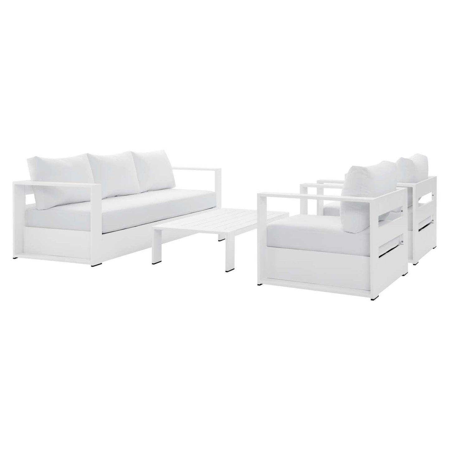 Modway Tahoe Outdoor Patio Powder-Coated Aluminum 4-Piece Set FredCo