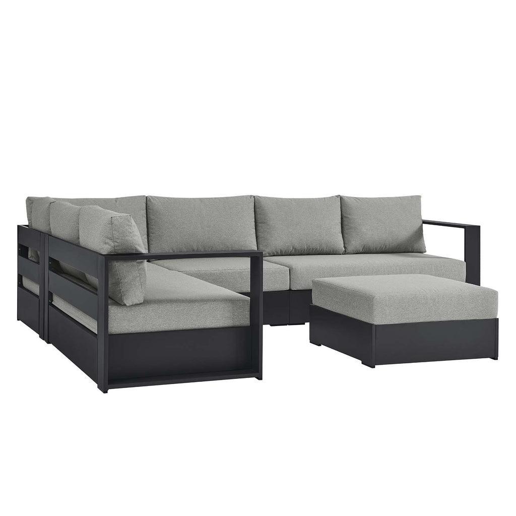 Modway Tahoe Outdoor Patio Powder-Coated Aluminum 5-Piece Sectional Sofa Set FredCo