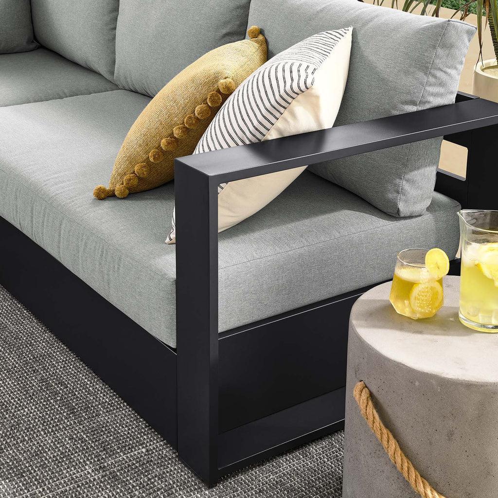 Modway Tahoe Outdoor Patio Powder-Coated Aluminum 5-Piece Sectional Sofa Set FredCo