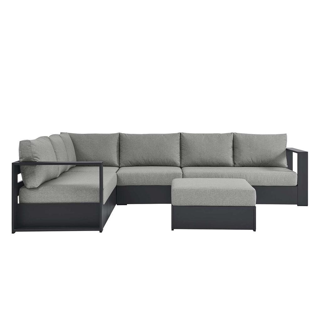 Modway Tahoe Outdoor Patio Powder-Coated Aluminum 5-Piece Sectional Sofa Set FredCo