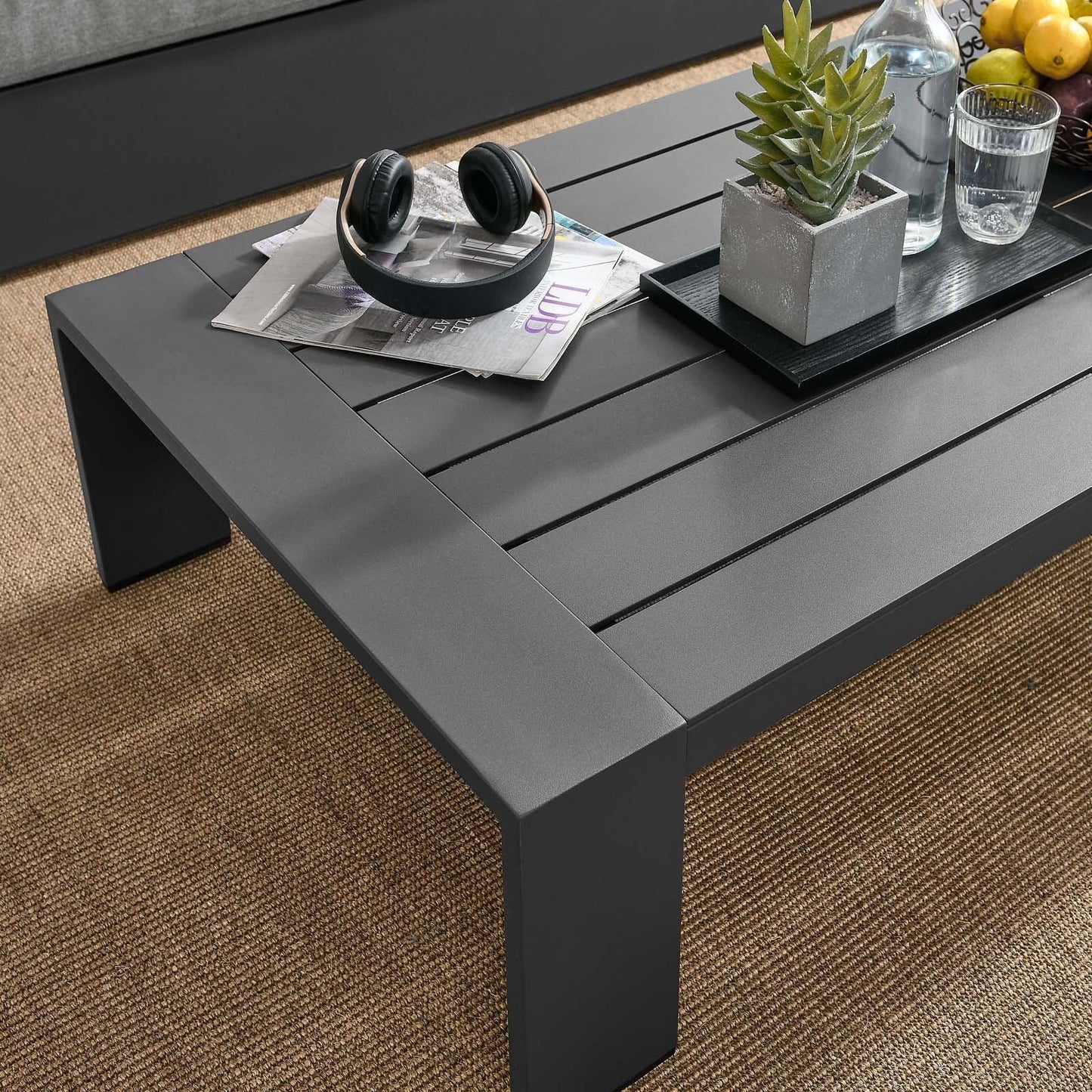 Modway Tahoe Outdoor Patio Powder-Coated Aluminum Coffee Table FredCo