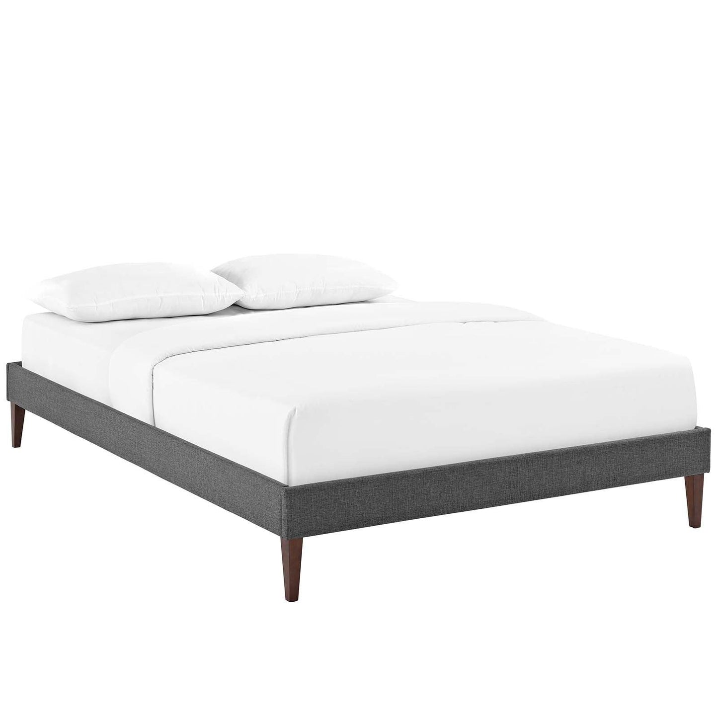 Modway Tessie King Fabric Bed Frame with Squared Tapered Legs FredCo