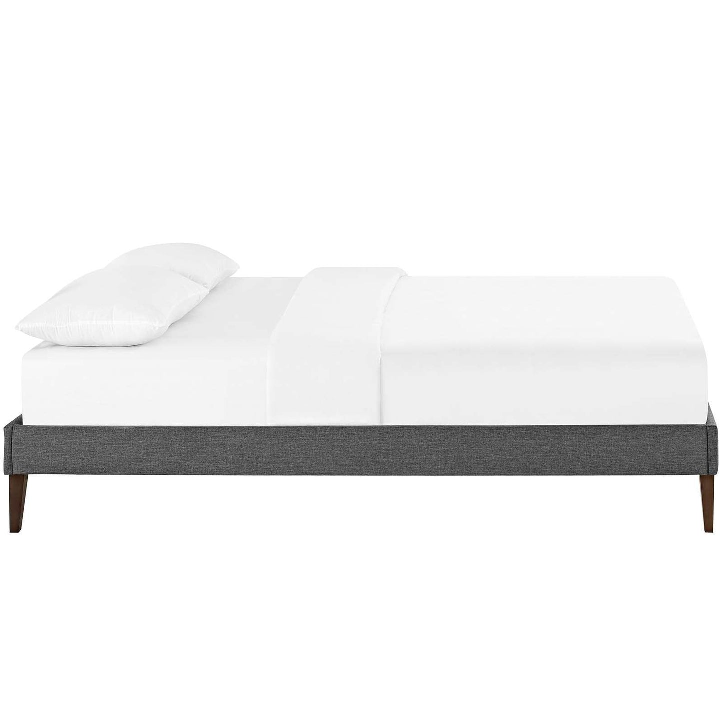 Modway Tessie King Fabric Bed Frame with Squared Tapered Legs FredCo