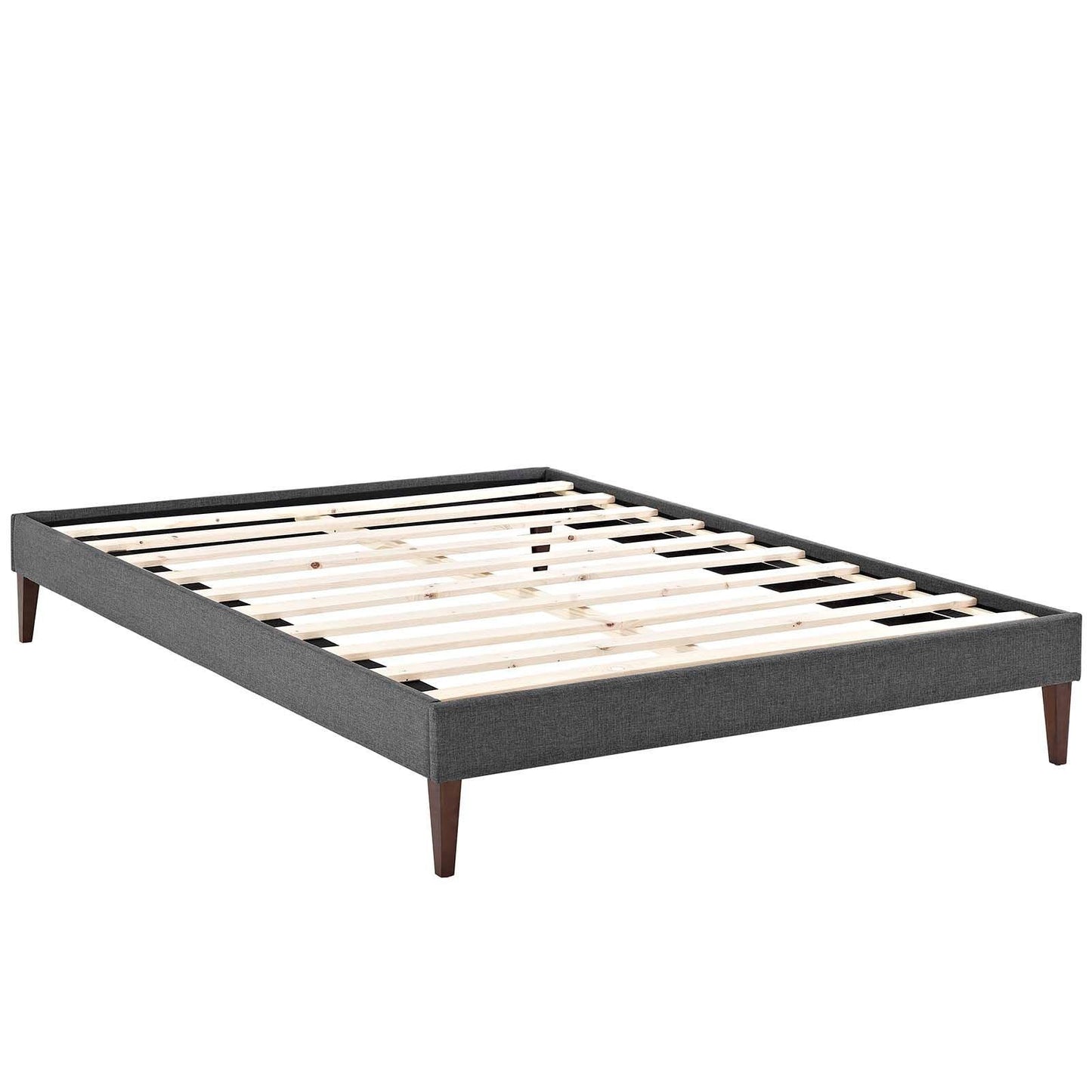 Modway Tessie Queen Fabric Bed Frame with Squared Tapered Legs FredCo